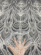 Sequin Embroidered Bridal Fabric – Design 91967 — fabric photo 2