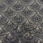 Silver Bead & 3/5mm Crystal Sequin Fabric — fabric photo 5