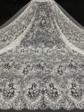 Heavy Sequin & Bugle-Bead Embroidered Lace Fabric — fabric photo 6