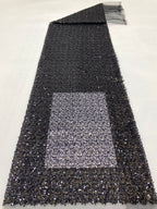 Bugle Bead & Foam Bead Sequin Fabric for Dresses — fabric photo 4