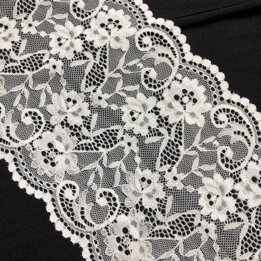 Floral Corded Wide Lace Trim 18 cm — fabric photo 6