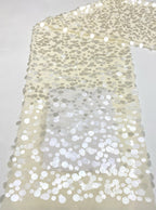 Chiffon with 12mm & 18mm Sequin Embroidery — fabric photo 6