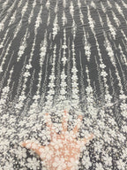 3/4 mm Sequin & Bubble-Bead Embroidered Bridal Fabric – Design 02143 — fabric photo 2