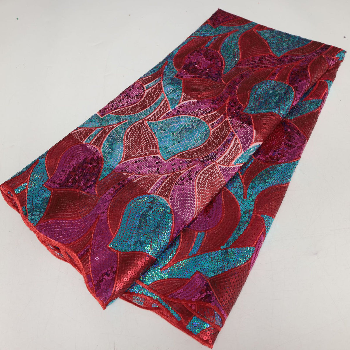 Sequin & Cordwork Embroidered Lace Fabric