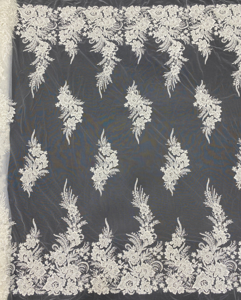 Symmetrical Bugle Bead & 3/4mm Sequin Fabric — fabric photo 6