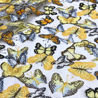 3D Butterfly Multicolor Embroidered Appliqué Fabric — fabric photo 5