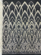 Silver Bead & 3/7mm Crystal Sequin Dress Fabric