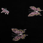 Velvet Butterfly Foam Bead Embroidery Fabric — fabric photo 2