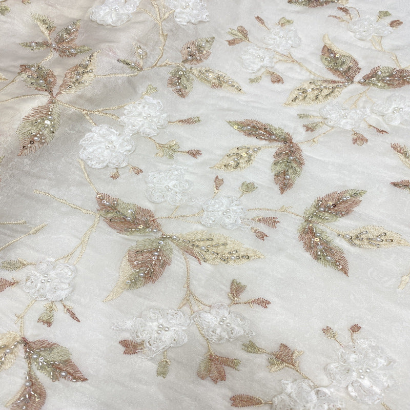 Sequin Embroidered Bridal Fabric – Design 27199