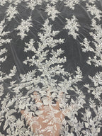 Thread Bead & 3/7mm Sequin Wedding Fabric