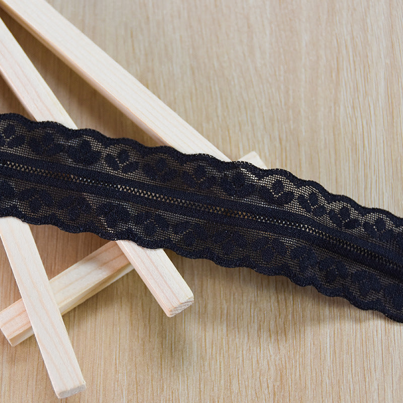 Ruffled Knitted Stretch Lace Trim 3.2 cm