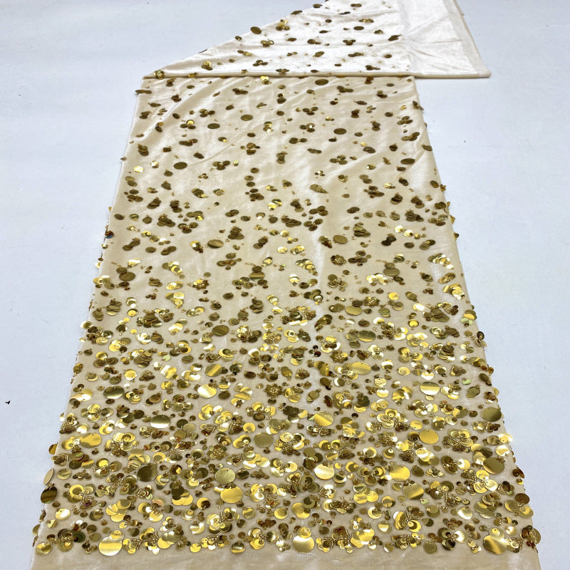 Gradient Fleece Bead Multisize Sequin Fabric — fabric photo 5