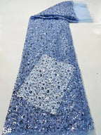 Dense Bead & 3/5mm Sequin Gown Fabric