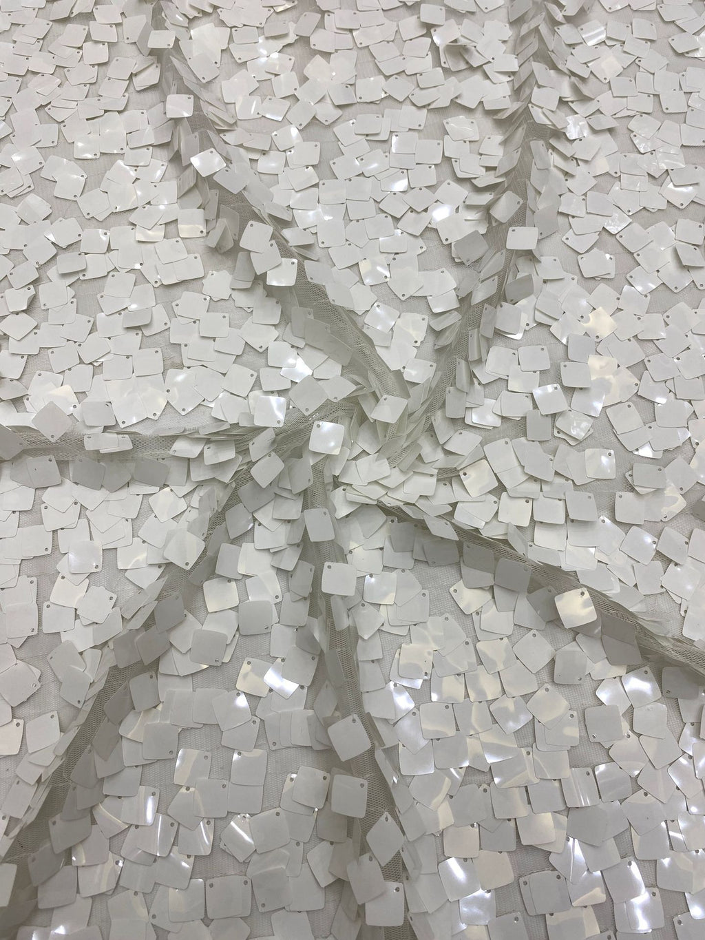 18mm Square Sequin Embroidered Mesh Fabric — fabric photo 5