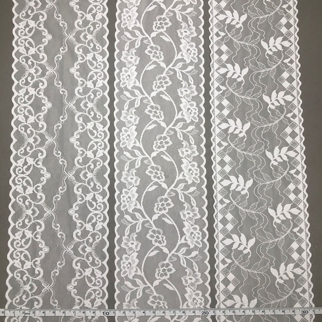 Double-Scallop Stretch Nylon Lace Trim 10 cm — fabric photo 6