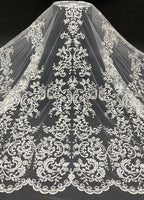 Sequin Embroidered Bridal Fabric – Design 06623
