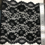Leaf Double-Scallop Straight-Edge Stretch Lace Trim 22 cm