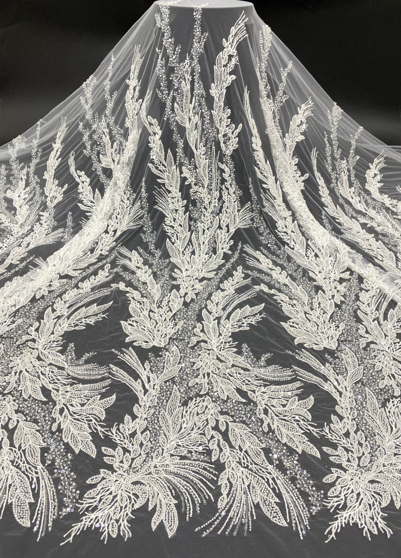 Foam Bead Sequin Embroidery Fabric for Stagewear