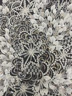 Botanical Foam Bead Sequin Fabric for Bridal Gowns — fabric photo 3