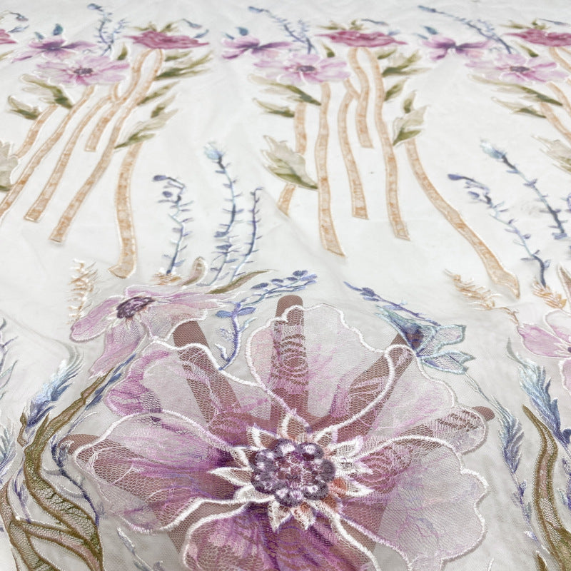 Laser-Cut & Printed Lace Fabric — fabric photo 4