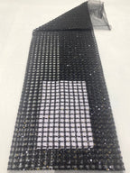 Plaid Rope Foam Bead Sequin Embroidery Fabric — fabric photo 6
