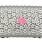 Five-Petal Floral Double-Scallop Straight-Edge Stretch Lace Trim 18 cm — fabric photo 5
