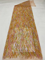 Colorful Laminated Sequin Embroidery Fabric — fabric photo 2