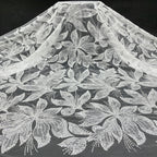 Laser-Cut Lace with Double Beads and Sequin Embroidery