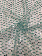 Figure-Eight Bead & 5mm Sequin Embroidery Fabric — fabric photo 2