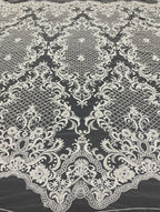 Diamond Pattern Bead Embroidery Fabric — fabric photo 2