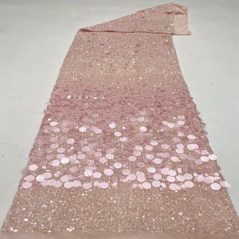 Gradient Stretch Mesh with 3–18mm Sequins — fabric photo 5