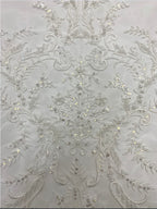 3 mm Crystal-Look Sequin Embroidered Bridal Fabric — fabric photo 4