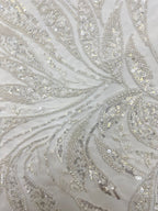 Foam Bead & 3/4mm Sequin Bridal Fabric — fabric photo 5