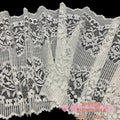 Ditsy Floral Double-Scallop Wide Stretch Nylon Lace Trim 22 cm — fabric photo 2