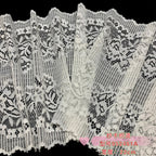 Ditsy Floral Double-Scallop Wide Stretch Nylon Lace Trim 22 cm — fabric photo 2