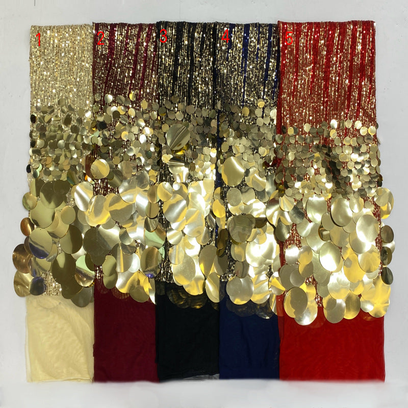 Stretch Mesh with 3–60mm Decorative Sequins — fabric photo 2