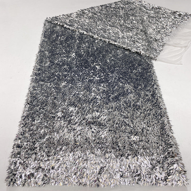 Stretch Sequin Embroidered Stretch Mesh Fabric – Design 83167 — fabric photo 2