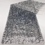 Stretch Sequin Embroidered Stretch Mesh Fabric – Design 83167 — fabric photo 2