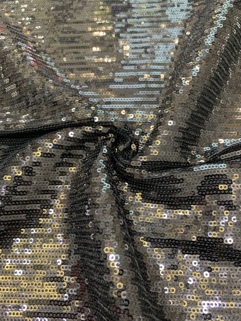 Horizontal Stripe Knit 3mm Sequin Fabric — fabric photo 4