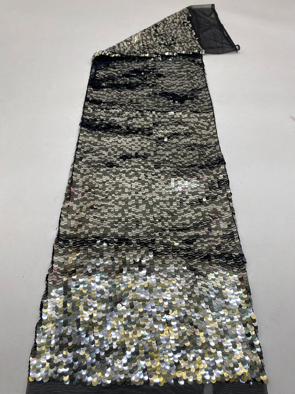 Two-Tone 9 mm Sequin Embroidered Bridal Fabric — fabric photo 6
