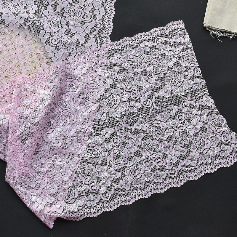 Small Floral Textured Wide Stretch Lace Trim 30 cm — fabric photo 2