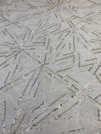 Corded Double-Bead and 4/7 mm Crystal Sequin Fabric — fabric photo 5