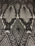 Stretch Mesh with 3mm Sequin Embroidery — fabric photo 4