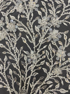 Bugle Bead & 3/7mm Sequin Evening Gown Fabric — fabric photo 3