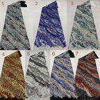 Twill-Effect Colorful Sequin Stretch Mesh
