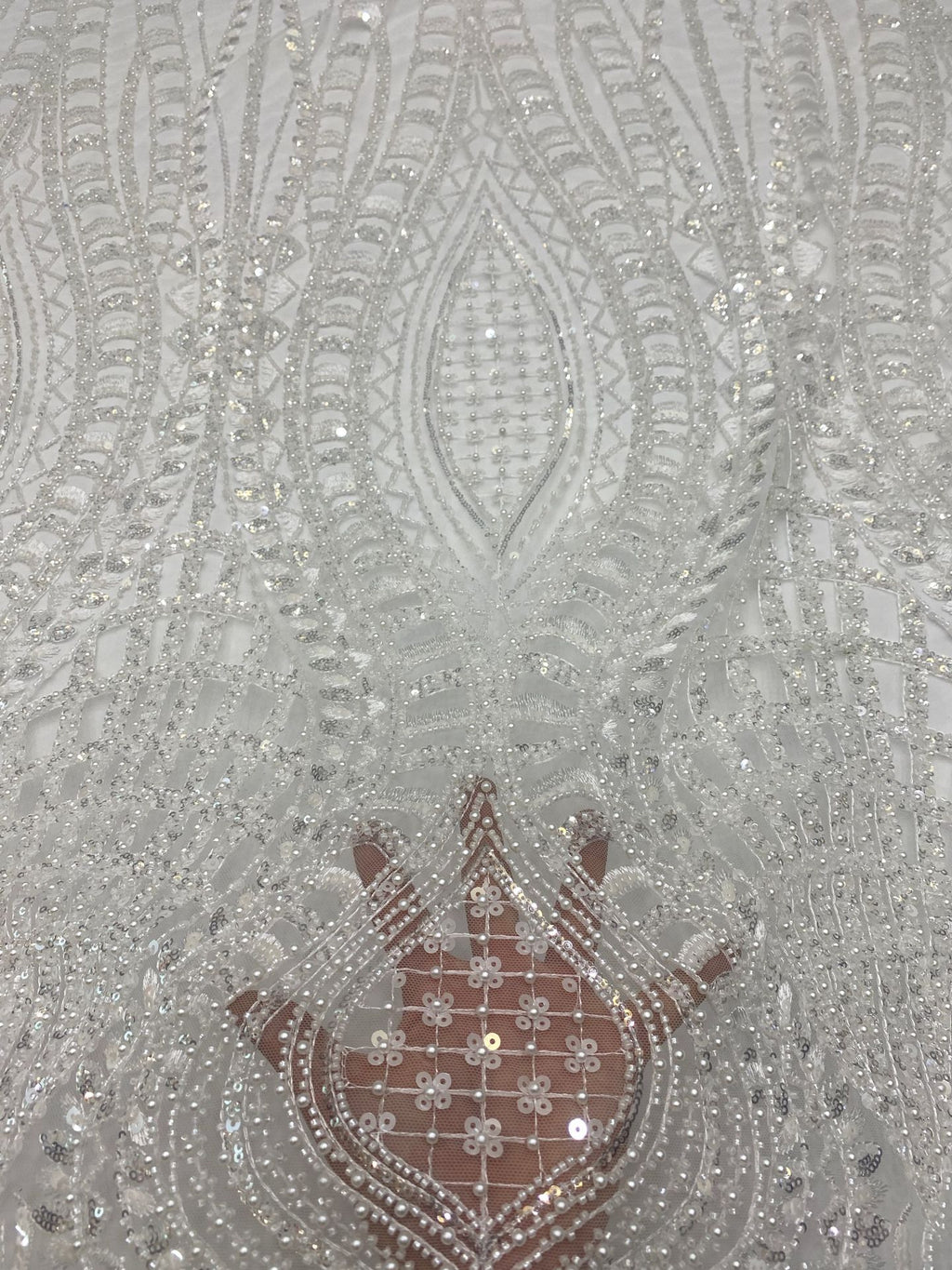 Foam Bead & 3/5mm Sequin Embroidery Fabric — fabric photo 4