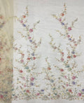 Bugle Bead with Crystal Sequin Embroidered Fabric — fabric photo 6