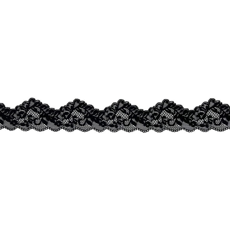 Small Floral Stretch Nylon-Spandex Lace Trim 5.4 cm — fabric photo 4