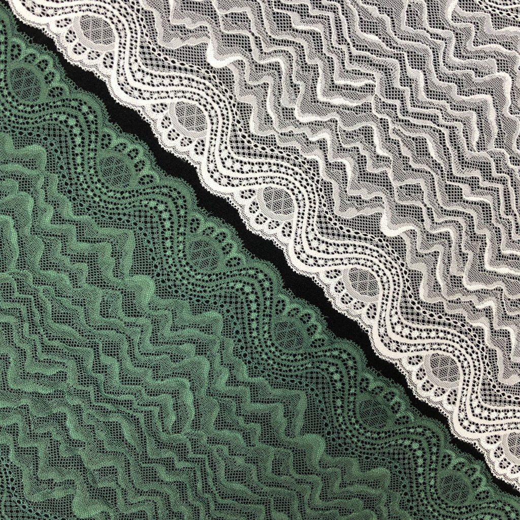 Geometric Stretch Lace Trim 24 cm — fabric photo 3