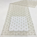 Apricot Fishscale Seed Bead Sequin Fabric